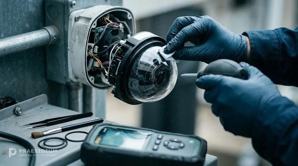 Preventive Maintenance and Operations Contracts for Large-Scale Surveillance Systems